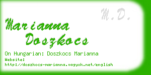 marianna doszkocs business card